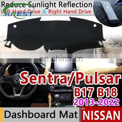 for Nissan Sentra B17 B18 2013~2022 Pulsar Sylphy Anti-Slip Mat Dashboard Cover Pad Sunshade Dashmat Carpet Car Accessories Rug