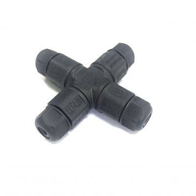 4 Way 2pin Corss L20 Connector Thread Waterproof Screw Wire 2 3 4pin Cross Electrical Connector photo-4