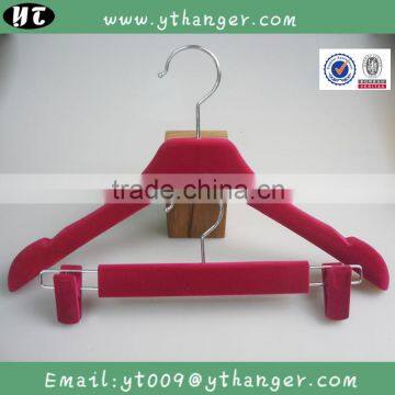 HA6989 different color cheap flocked coat hanger velvet pants hanger                        
                                                                                Supplier's Choice