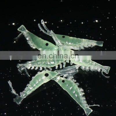 3cm Soft Plastic Shrimp Fishing Lure Luminous Shrimp Bait Soft Lure
