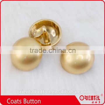 elegant shiny gold plating pearl color half ball shape shank coats button