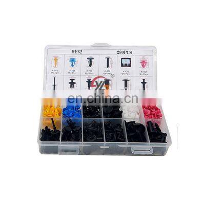 HE62  Universal Auto Rivet Clips Plastic Fastener Rivets Clips Set Body Clips Assortment 280PCS/SET