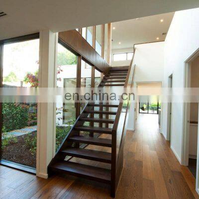 Modern architecture design walnut run stairs