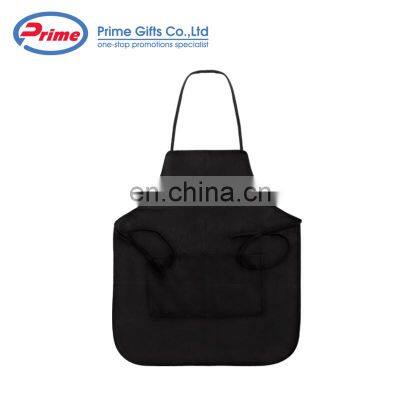 Hot Sale Black Cotton Apron With Custom Logo Printed photo-4