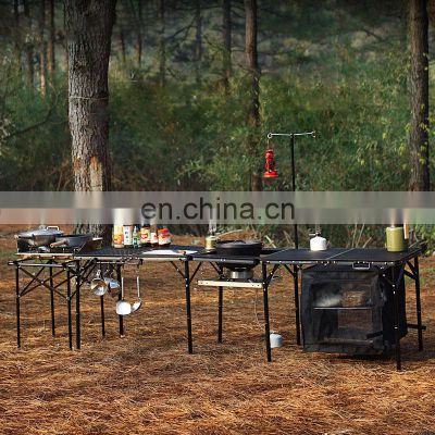 Custom Logo Easy Cooking Kitchen Good Quality Aluminum Grill BBQ Camping Picnic Folding Table