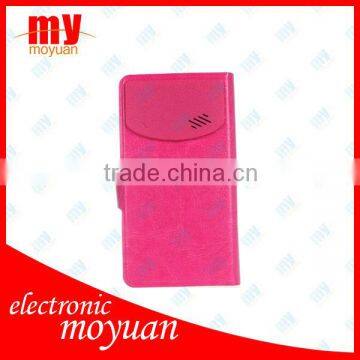 Wholesale Fashion Folio Wallet PU Leather Case With Sucker Inside Cover For Samsung Galaxy SIIII S4 i9500, Mix Color