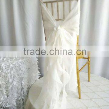 wedding chair cover and chiffon sash