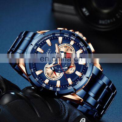 Custom Reloj Stainless Steel Other Waterproof Style Wristwatch Luxury Men Wrist Sports Quartz Watch photo-4