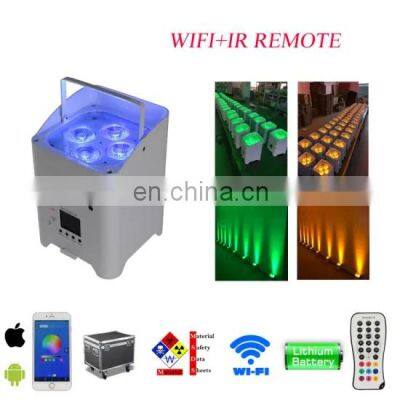 Wireless Battery Powered LED Uplight 6*18W RGBWA Disco LED Mini PAR Uplight photo-2