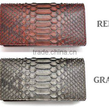 Custom Men Luxury Genuine Python Snake Skin Leather Clutch Bag Wallet photo-3