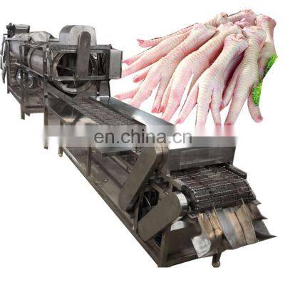 1-4T per hour Large Capacity Automatic Chicken Paw Claw Feet skin Peeling Machine