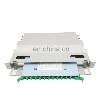 Best Selling 12 24 48 port Drawer/Rack mount Type 1u 2u ODF optical fiber optic distribution frame