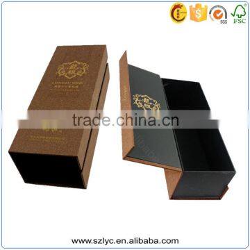 Fancy Paper Cardboard Wine Packaging Box With Gold Fold Hot Stamping photo-2