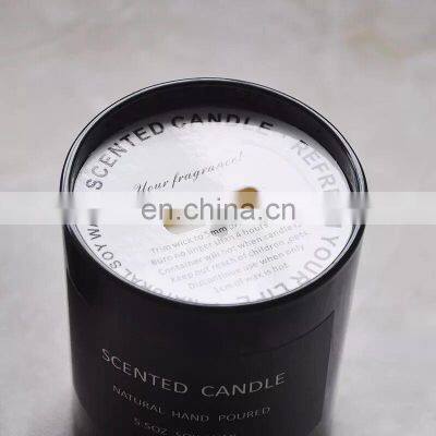 Black Custom Aroma Soy Wax Candle Scented Candles Luxury Jars photo-3