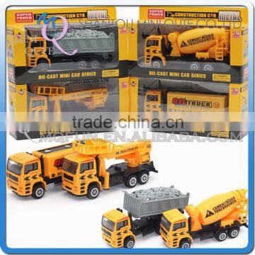 Mini Qute 1:50 kid Die Cast pull back alloy engineering Excavator truck vehicle diecast model car educational toy NO.MQ F9