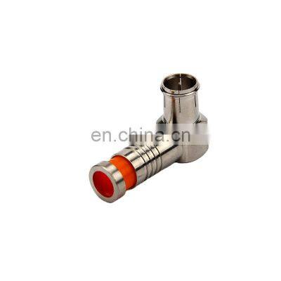 Rf coaxial 75ohm F type male plug RA compression connector for RG11 58 59 6 cable