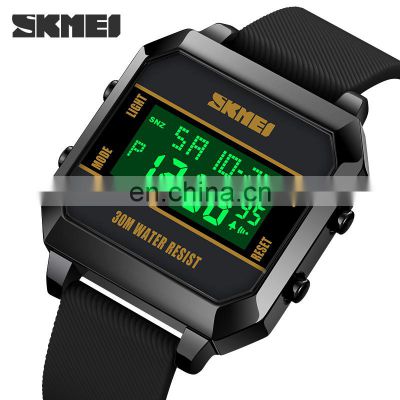 Hot selling PU band square dial digital watch Skmei 1848 new design 30meter waterproof men wristwatch