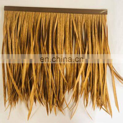 PVC PE fireproof  artificial palm thatch roof synthetic thatch roofing material Simulated Straw