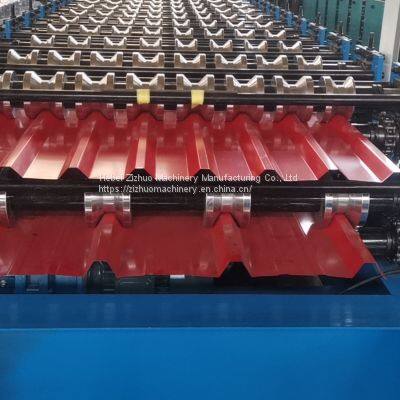 Double Layer PPGI Color Steel TR4 TR5 IBR Roofing Sheet Cold Deck Roll Forming Making Machine Factory Price photo-4