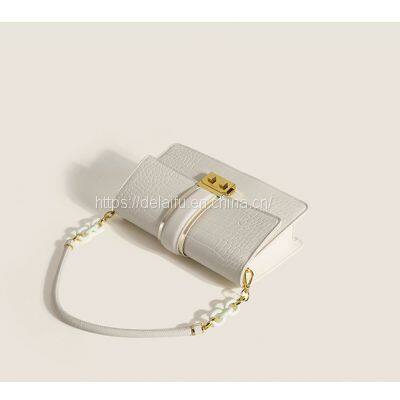 Alligator Pattern Entry Lux Underarm Chain Handbag Small Square Bag for Lady photo-5