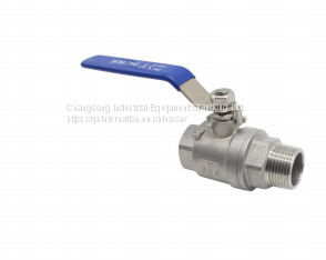 2 slice internal and external thread ball valve