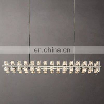 Hengzhi Villa Dining Room Crystal Lamps ARCACHON LED RECTANGULAR CHANDELIER 54