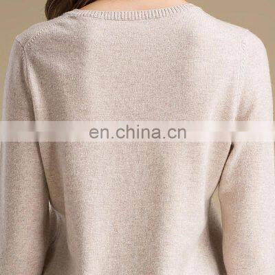 Best Price Comfortable Round Neck Collar Pullover Cashmere Embroidered Sweater photo-3