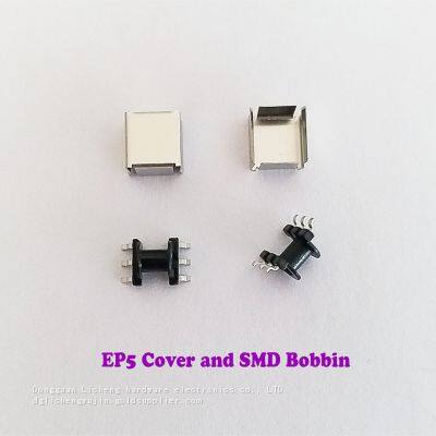 EP5 SMT Transformer Cover, EP5 Transformer Cover+SMD Bobbin. EP5 Transformer Accessories. The Materials Are SUS301 and PM9630. Good Quality, Fast Delivery.