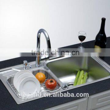 Hot Offer Undermount Double Bowl Stainless Steel Kitchen Sink With Tempered Glass photo-3