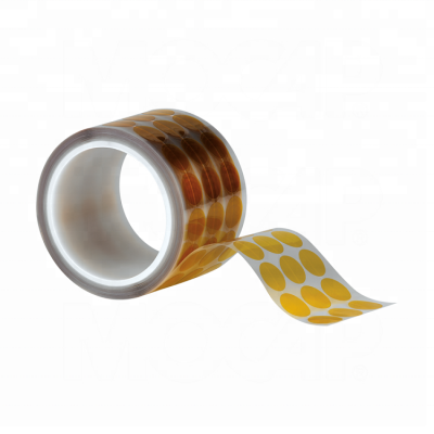 High Temperature Round Masking Die Cut Roll Single Sided Silicone Adhesive Gold Finger Dot Polyimide Tape photo-2