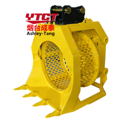 YTCT CTHB 360 Degree Rotation Sieve Bucket Mini Rotary Screening Bucket for Mini Excavators
