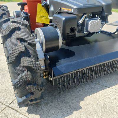 Gasoline Engine Self-Charging Battery Powered Zero Turn Remote Controlled Slope Lawn Mower photo-3
