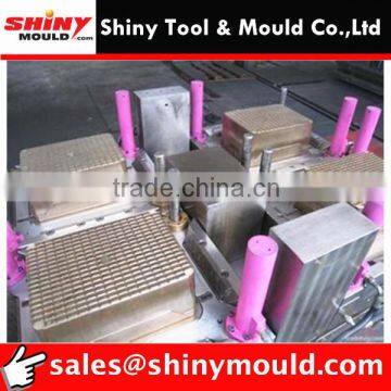 4 cavities plastic crate mould injection mould