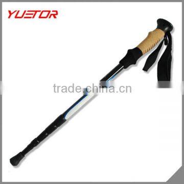 4 sections inner lock with anti-shock carbon fiber hiking stick