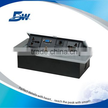 BW-T612 Office Furniture Tabletop Switch Socket/Pop Up Desk Power Outlet For Conference Table