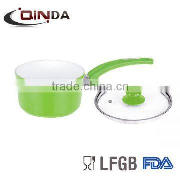 Forged aluminium milk pan with lid