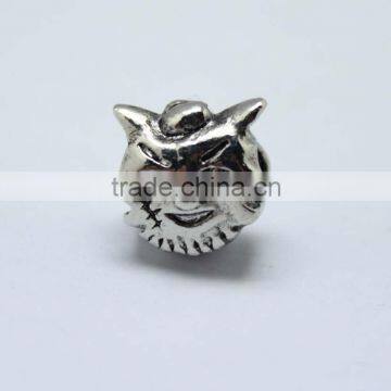 Wholesale HuiTailang Wolf Shape Zinc Alloy Slider Beads with Round Hole for Bracelets