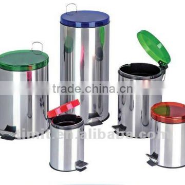 Superior Quality Stainless Steel PP Inner and Cover Round Recycling Bin