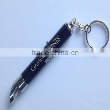 Factory custom LED projection keychain with opener, Personalized design with full colors image projection for wedding gift