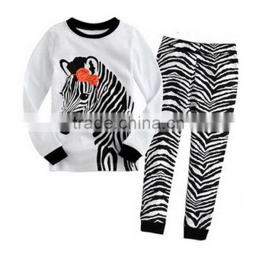 Newly casual children clothes set zebra kids pajamas animals pijamas cartoon pajamas kids