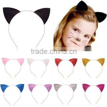 Hot-sales cute children cat ear hairband hard Headband for Baby Girl Hair Accessory wh-1843