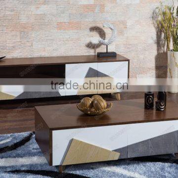 Modern Dining Room Wooden Pattern Matching Sideboard Cabinet Side Cabinet photo-2