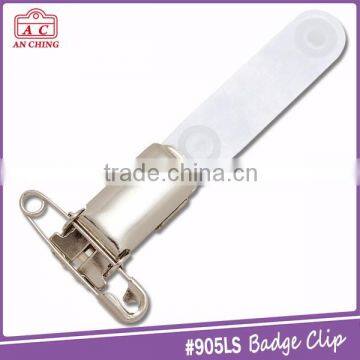 Vinyl Plastic Strap id Card Badge Metal Clip With Safety Pin