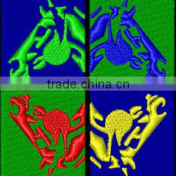 Popular horse embroidery patches customized badges for apparel