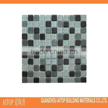 glass mosaic black tile