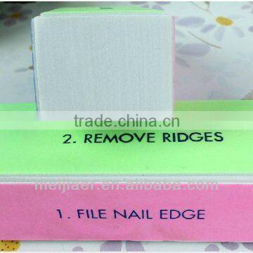 2013 Hot sale fluorescence color 4-way block nail file