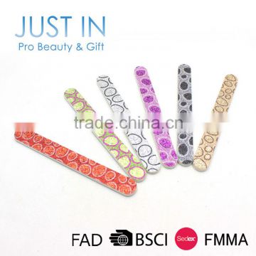 Nail Care Wholesale Design Shiny Glitter Bling One Side Nail File,Decorative Nail Files