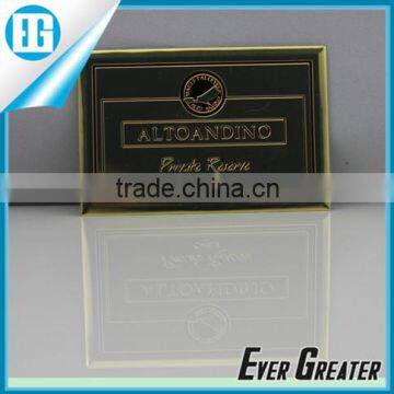 Custom adhesive wine label metal sticker nickel aluninum sticker labels wine bottle labeling machine