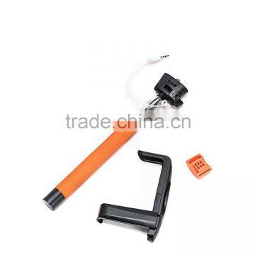 Cheap Cable Take Pole Selfie Stick , Wired Monopod Selfie Stick With High Quality