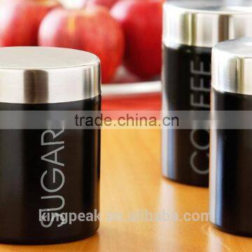 2015 Best selling Stainless steel Sugar Canister/Food storage container /Stainless Steel Storage Jars Canister Set